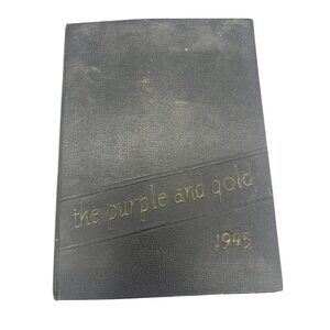 Purple And Gold 1945 Yearbook Grand Island Senior High School Nebraska Vintage